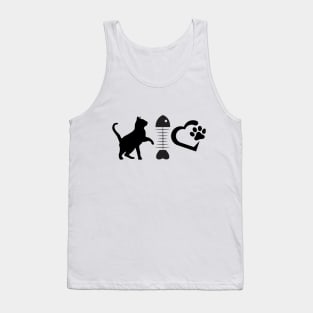 Cat Life Feed Me Food is Love Tank Top